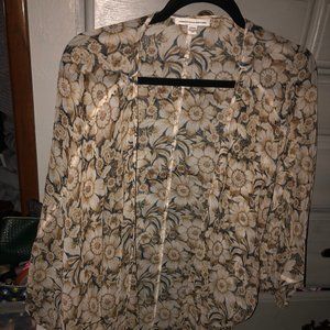 American Eagle Sheer Sunflower Cardigan